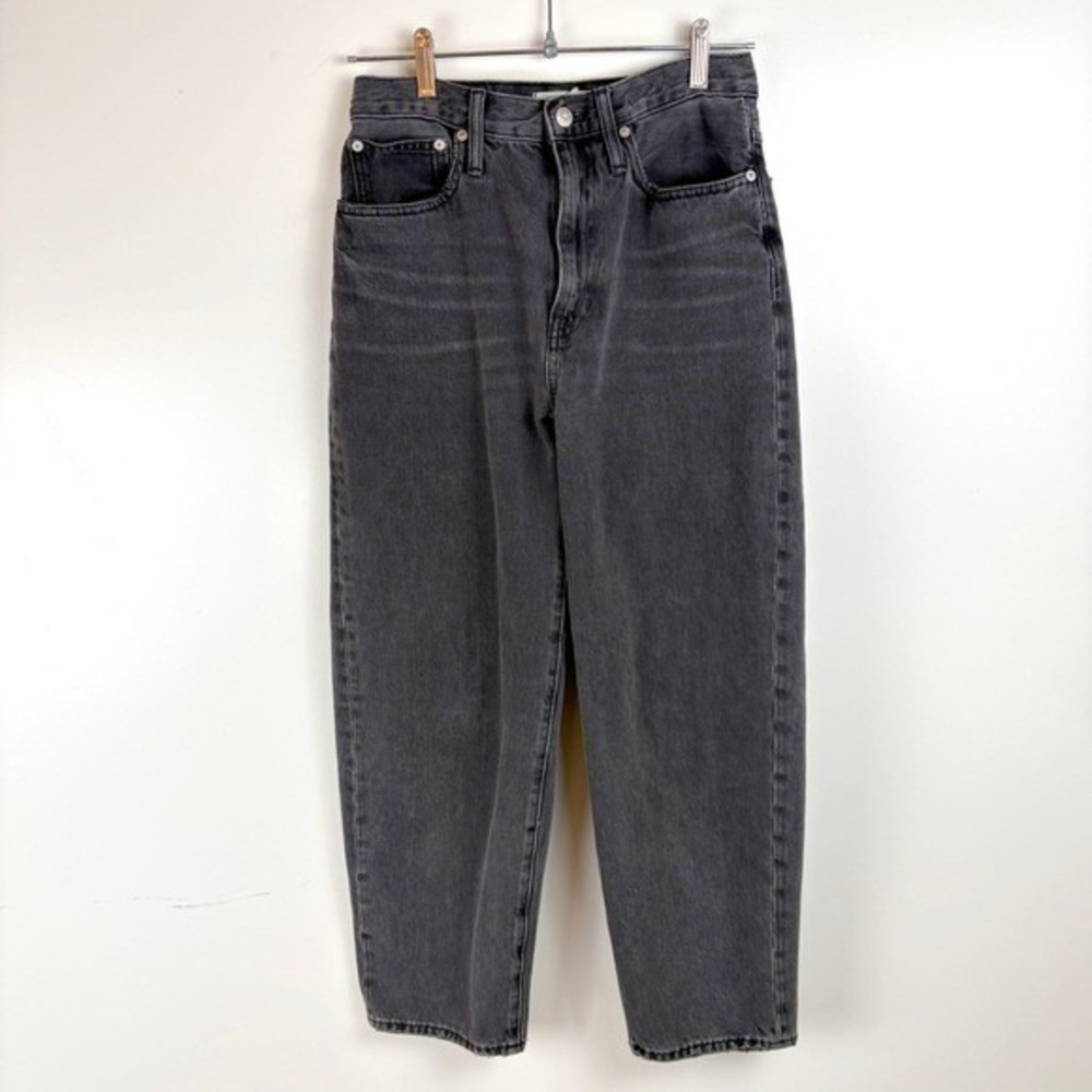 Madewell Balloon Jeans Charcoal Grey High Rise Size 26 - Picture 2 of 8